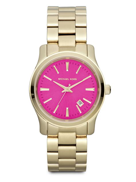 michael kors pink and gold watch|michael kors watch uk.